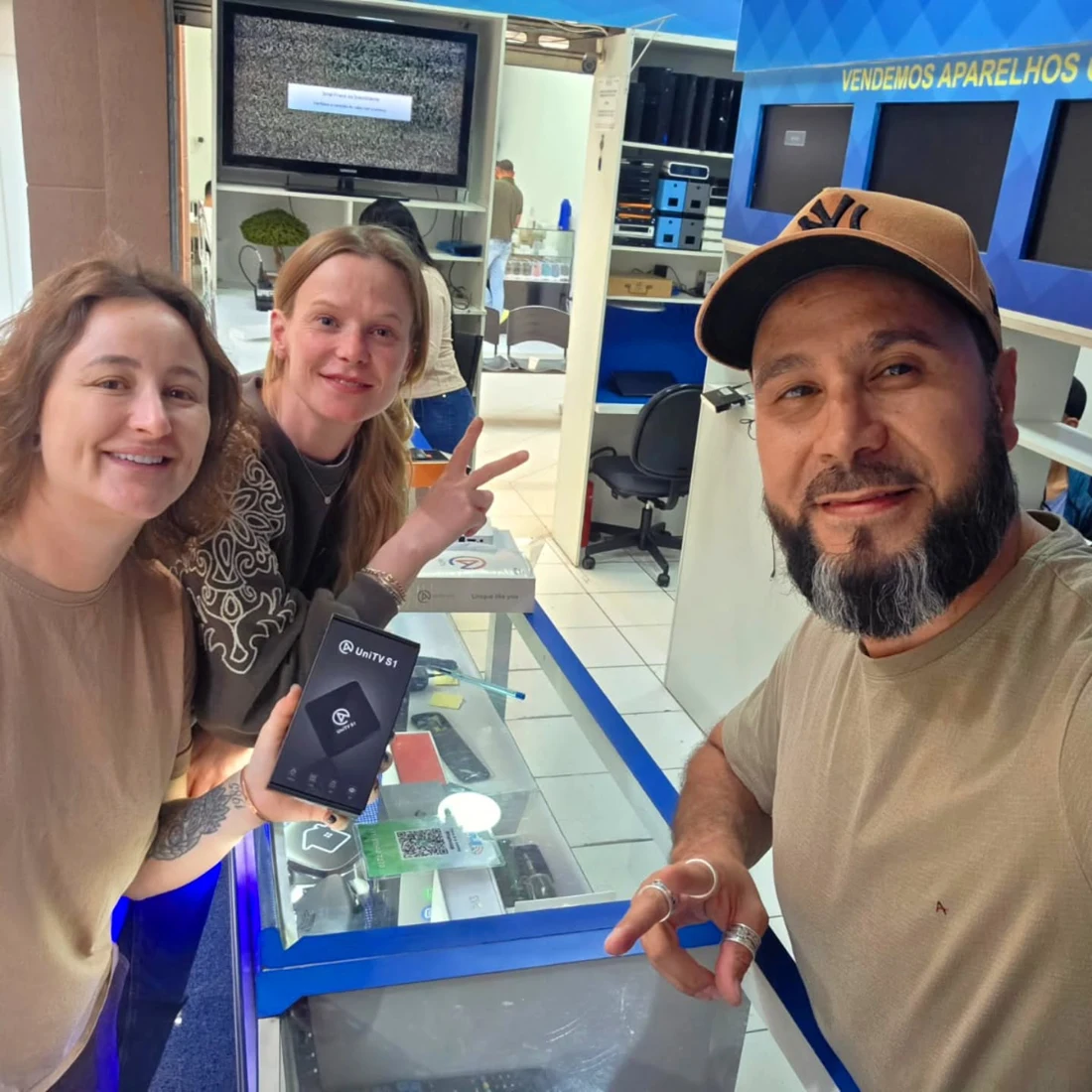 Registro de clientes na loja DUSAT